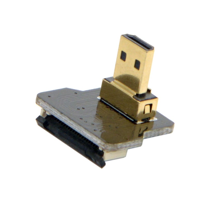 JSER CYFPV Micro HDMI Type D Male Up Angled 90 Degree for FPV HDTV Multicopter Aerial Photography - Image 1
